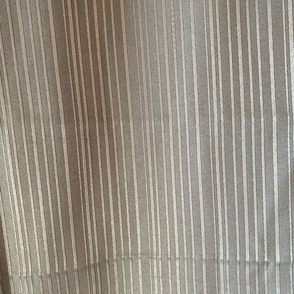 Blackout curtain panel, Silver Grommet, 63” long, 54” wide Gray stripe, Used - Picture 3 of 8